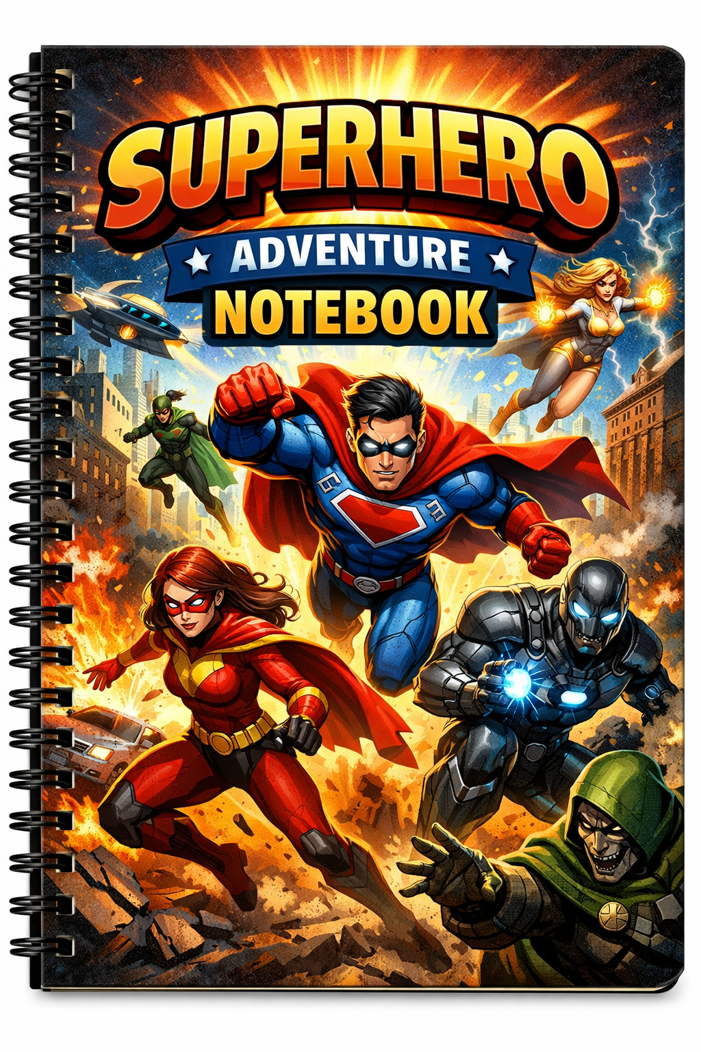superhero adventure notebook
